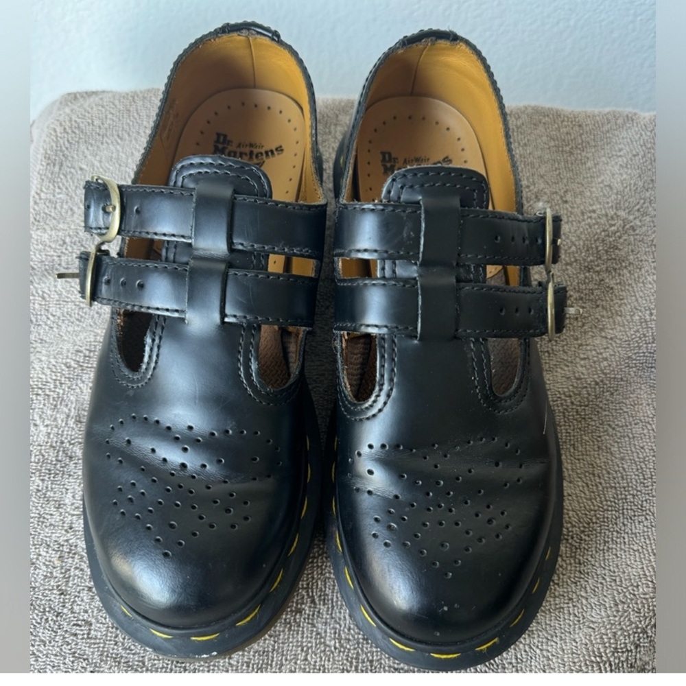 Dr. Martens Kids Black Dress Shoes with Buckle